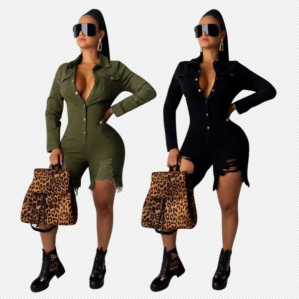 

w8224 amazon independent station european and american womens fashion casual washed long-sleeved jumpsuit, Black;white