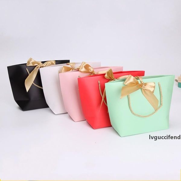 

market shopping paper bags gold handle gift bag high grade clothing handbag tote packaging colourful pretty 1 45sy e2