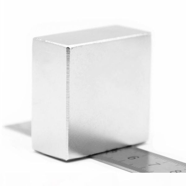 

1pcs block 40x40x20mm super powerful strong rare earth block ndfeb magnet neodymium n52 magnets, Black