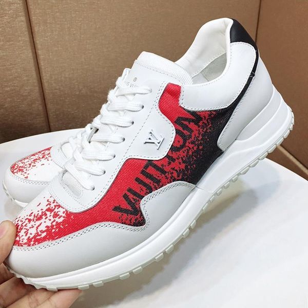 

new mens shoes fashion sneakers lace -up scarpe da uomo luxury men shoes fashion run away sneaker chaussures pour hommes luxury sports style, Black