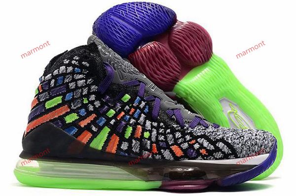 

james xvii 17 basketball shoes 17s fruity pebble red carpet kids children ladies mens xshfbcl sneakers, Black
