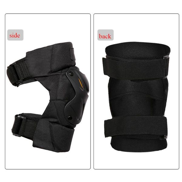 

1 пара черный resistance защитные мотоцикл kneepad универсальный анти падение на коньках открытый регулируемый ремень эргономичный