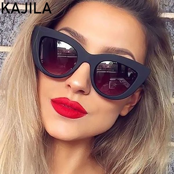 

cat eye sunglasses women 2020 designer ladies sun glasses shades for women vintage uv400 lunettes de soleil, White;black