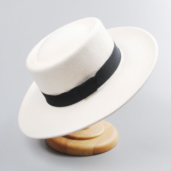 

fall winter wool fedora hat white hats women men felt panama pork pie hat for wedding, Blue;gray