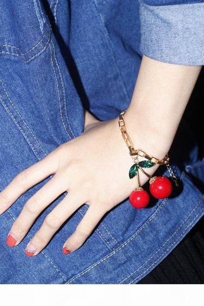 

y frozen cherry dangle earrings necklace bracelet lovely red fruit ear stud crystal rhinestone fashion charm earrings necklace bracelet, Silver