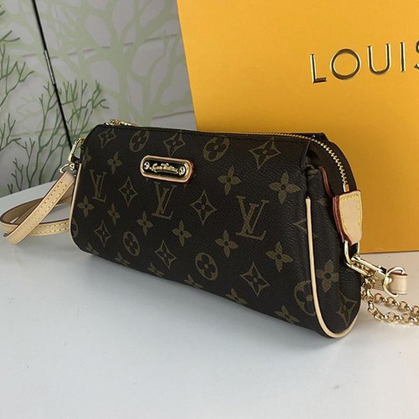 

classic design women bag with origin box zipper crossbody bags drop ship womens simple style leather chain shoulder bag