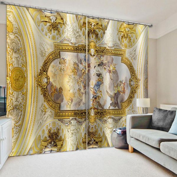 

europe angel curtains bedroom living room windproof thickening blackout fabric 3d stereoscopic curtains