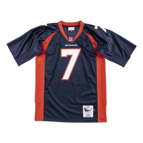 

джон elway # 7 mitchell ness navy 1997 topretired джерси, Gray