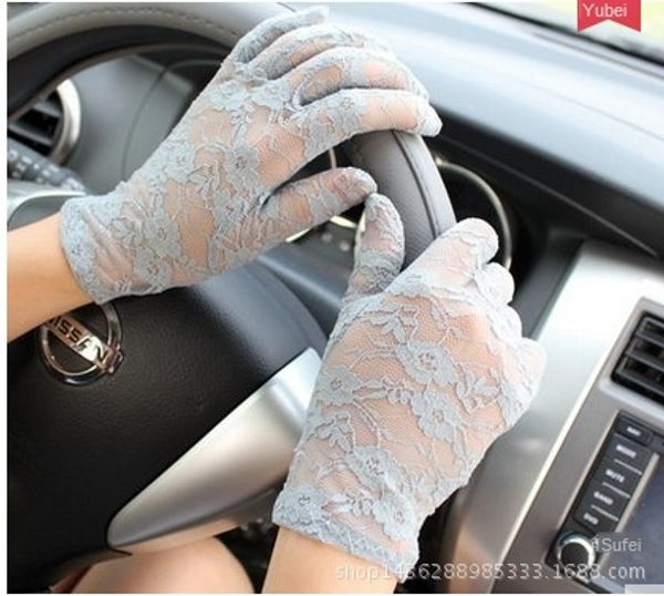 

asuco new women' electrombile driving electric car sunscreen short new women' electrombile gloves lace driving electric car suns, Blue;gray