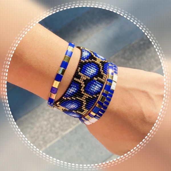

go2boho tila beads bracelet women blue tortoise pattern bracelet miyuki jewelry summer boho chic pulseras mujer 2020 bileklik 20, Golden;silver