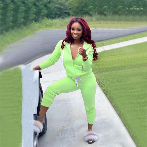 

jackets with pencil pants suits woman casual sets womens sport 2pcs designer tracksuits autumn women solid long sleeve zipper fly, White