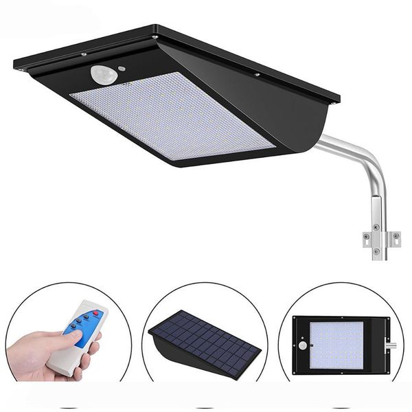 

11000mah outdoor led solar light 110 led motion sensor lights super bright security night flood light with 3 mode remote control 1300lm