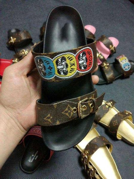 

2020 summer woman man sandals shoes women pumps platform wedges heel fashion casual loop bling star thick sole women shoes, Black