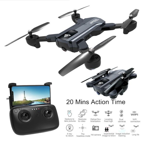 

f196 складная drone с камерой оптического потока me dron 20 минут время полета rc quadcopter с камерой 2mp hd vs sg700 зрительно xs809s
