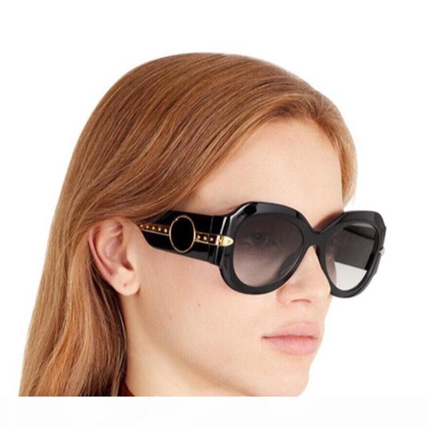 

round sunglasses women brand designer acetate frame gradient lens female sun glasses oculos de sol feminino z1132, White;black