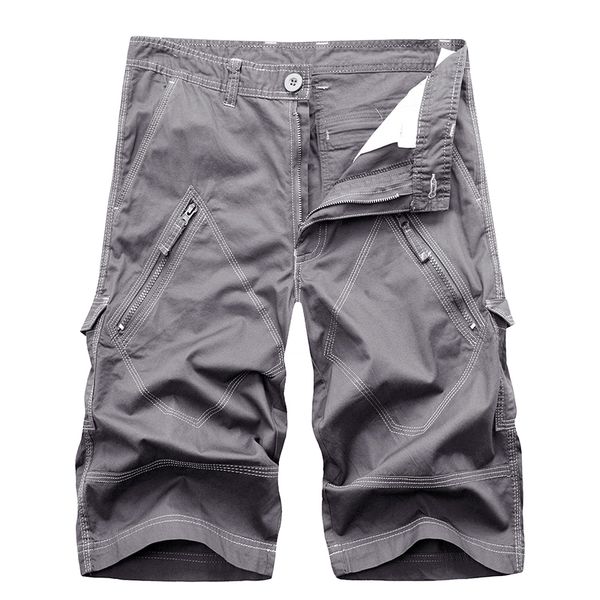 

men's shorts men cargo summer cotton short knee length pants male casual trousers fashion clothing 2021 plus size, White;black