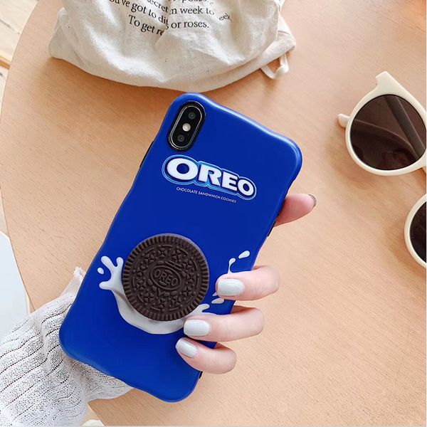 

new 3d oreo milk chocolate biscuit soft silicon cover cases for iphone 6 6s 11 pro 7 plus 8 8plus x xs xr max phone coque capa