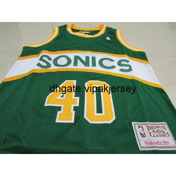 

shawn kemp #40 sewn basketball jersey mens vest stitched basketball jerseys, Red