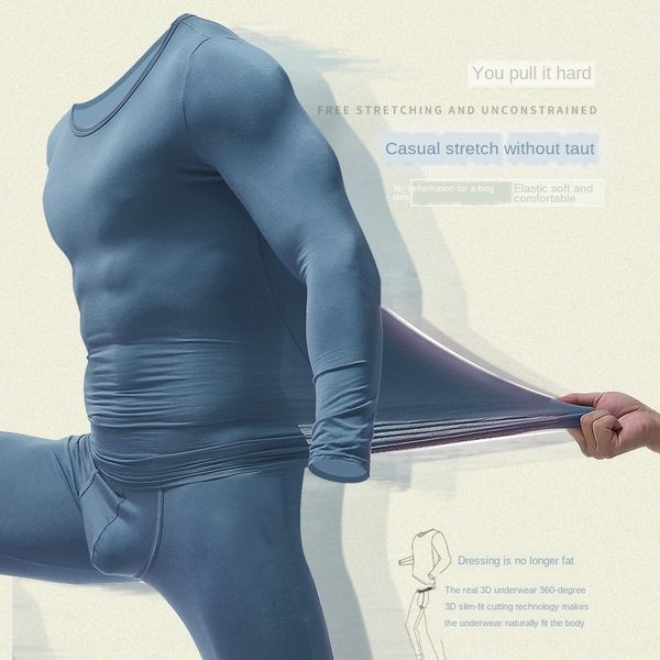 

bpcsk горячая продажа новый стандарт модальных тонкий термобелье теплое белье и одежда набор мужчин и зимой шею база осенние одежды autu, Black;white