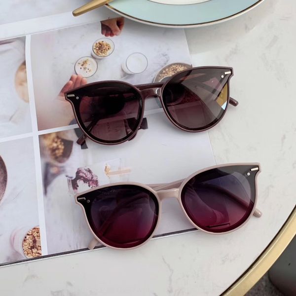 

2019 new round frame polarized children's sun gm qi glasses sunglasses wei same parent-child sunglasses, Blue