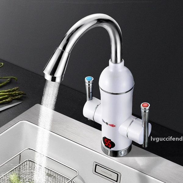 

temperature display instant water tap shower tankless electric faucet kitchen instant faucet water heater heating t200424