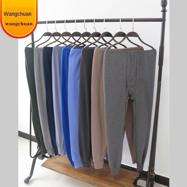 

cotton men long johns middle aged trousers and trousers daddy clothes high waist l men's long johns, Black;brown