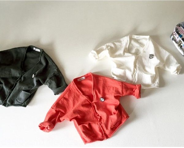 

dhbwo korean clothing 2020 season new male and female children korean style simple all-match long sleeve outer jacket children's coat c, Blue