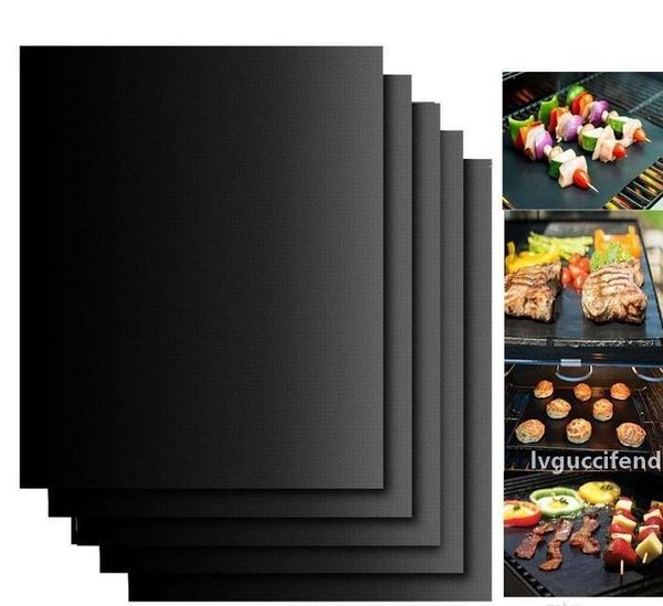 

black non-stick bbq grill mat thick durable 33*40cm gas grill barbecue mat reusable no stick bbq grill mat sheet picnic cooking tool