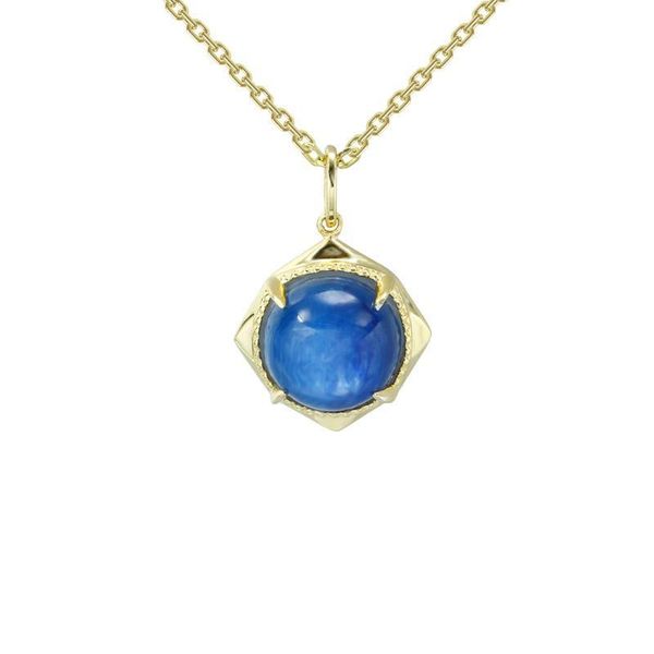

2020 the new silver necklace aquamarine moonstone pendant female japanese double-sided light luxury retro diamond pendant