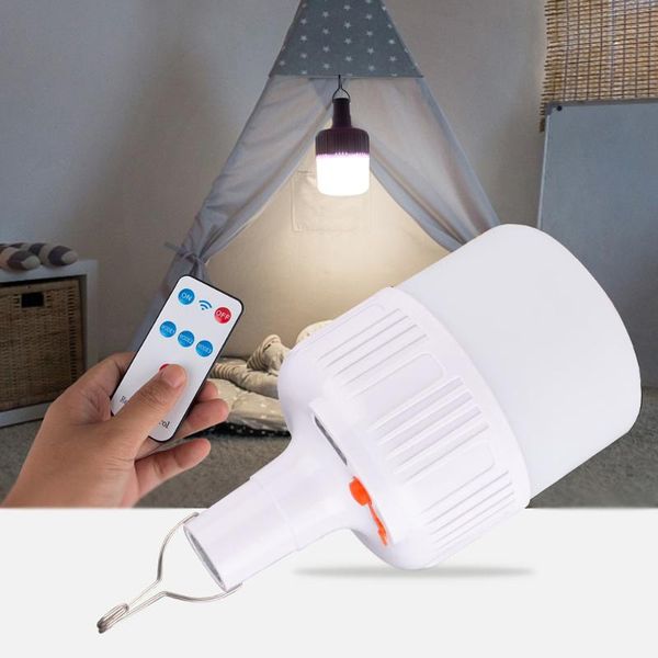 

solar charge dimmable led bulb lamp portable usb rechargeable emergency night market light outdoor camping bbq hanging lantern