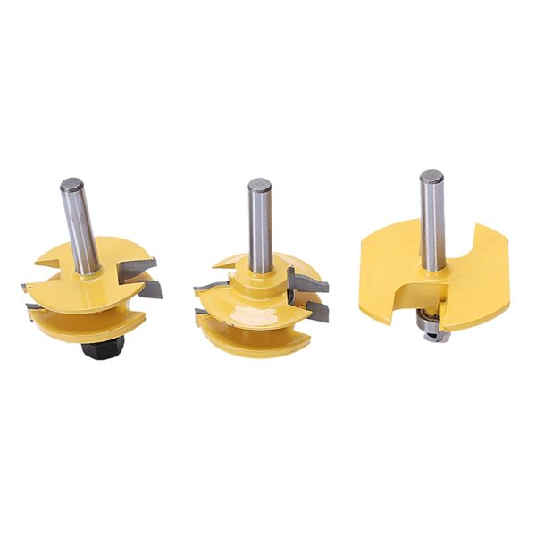 

3pc 8mm shank raised panel cabinet door router bit set - 3 bit ogee woodworking cutter woodworking router bits