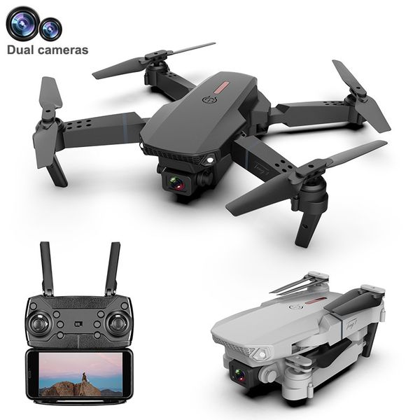 

folding drone 4k aerial pgraphy quadcopter long battery life dual camera switching remote control aircraft toy e88 drone