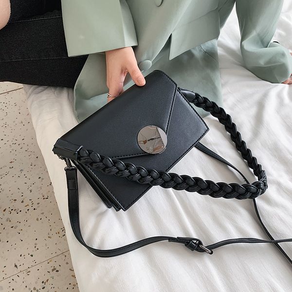 

solid color shoulder messenger bags for women 2020 luxury handbags women bags designer pu leather shoulder messenger bags