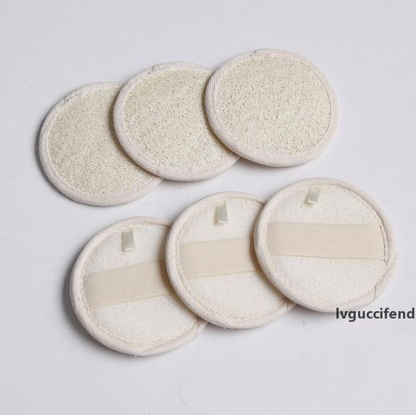 

10cm round shaped natural loofah pad exfoliating face sponge remove the dead skin spa massage loofah pads lx1156