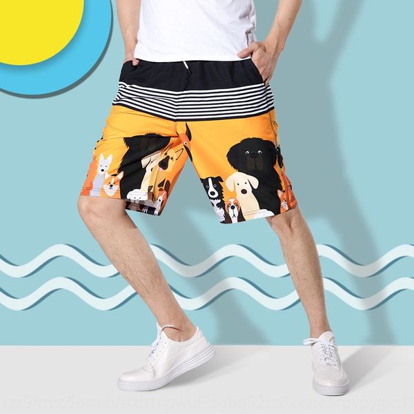 

men's quick-drying 5-5 plus size loose shorts beach pants swimming trunks tide shorts beach pants