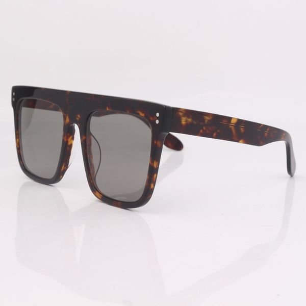 

women tortoiseshell effect fashion sunglasses square flat oversized women eye wear classic style ch01, Blue
