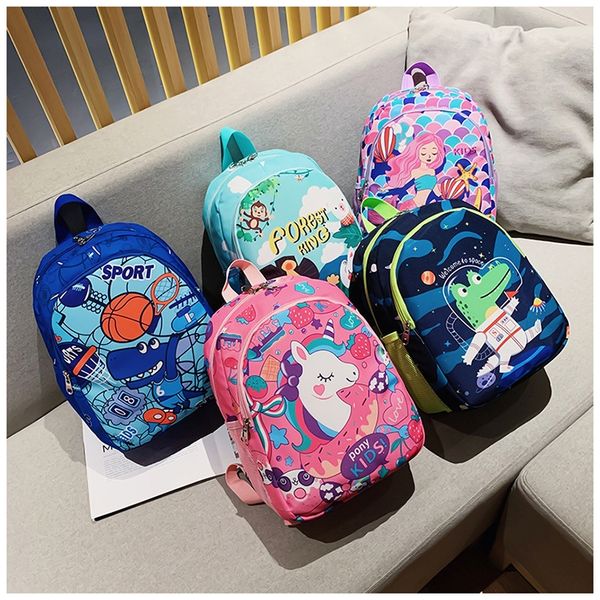 

jtugt new kindergarten schoolbag bag 3-6 years old male and female babies burden reduction ridge backpack cute cartoon travel backpack fashi