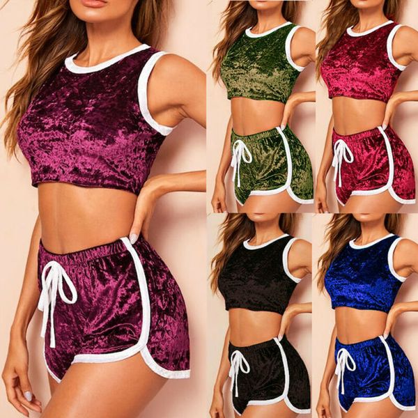 

autumn velvet tracksuits women set suits winter two piece track suit set women casual clothes 2 piece set ladies pant suit hot, Gray