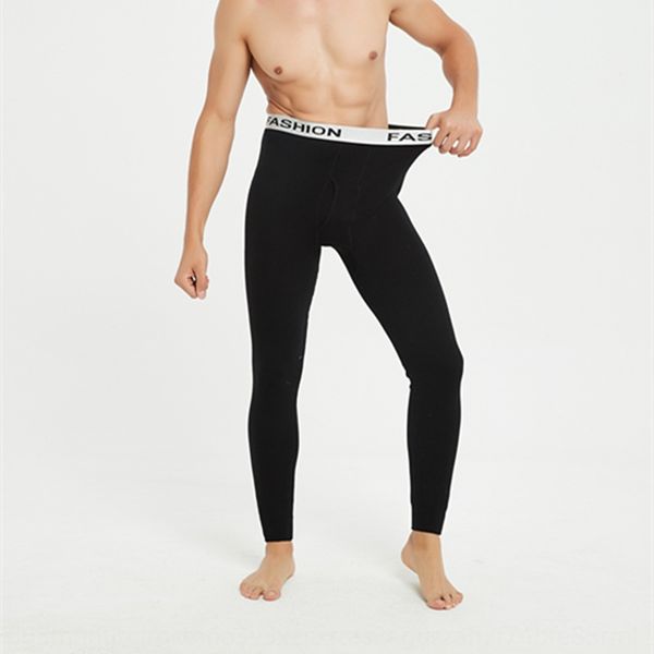 

autumn warm men's single piece men's youth pure thin warm cotton wool pants cotton base pants, Black;brown