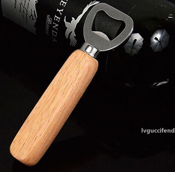 

kitchen bottle opener tools wooden handle beer opener bar tools wine bottle opener creative portable tool