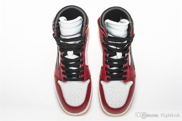 

with box 1 off shoes high og asg unc powder zapatos blue white chicago red 1s ow men designer casual shoes, Black