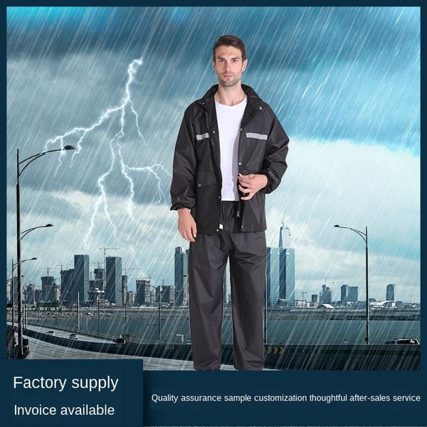 

black reflective rain oxford cloth oxford cloth coat excellent material windshield rain shade raincoat quality assurance