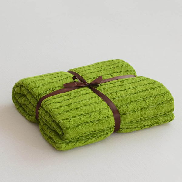 

knit all season popular home bed comforter blanket women manta furniture covering