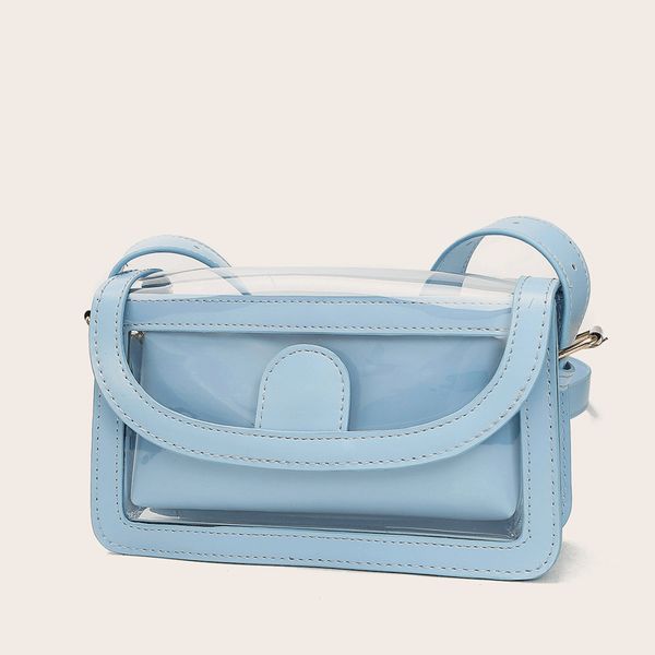 

2020 women fashion shoulder bag clear jelly clutch purse composite transparent handbag beach bag crossbody bags for women