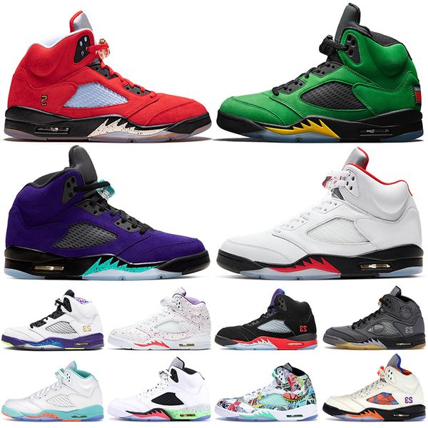 

jumpman 5s 2020 fire red se orange alternate grape for men women basketball shoes 5 trophy room wings light aqua trainers athletic sneakers, White;red