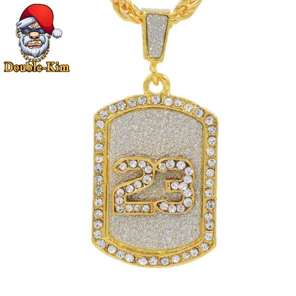 

full zircon tags pendant necklace men hiphop rock street culture zinc alloy inlaid zircon chain necklace fashion man jewelry, Silver