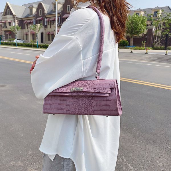 

mini small square tote bag shoulder bags crocodile pattern clutch women designer wallet handbags fashion women's bags