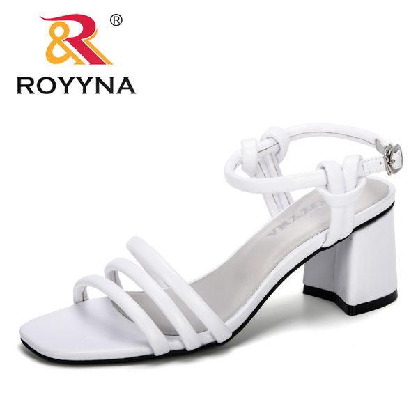 

royyna 2020 лето новый стиль открытый сандалии женщина open toe cross-knit высокие каблуки сандалии женские тапочки zapatos de mujer comfy, Black