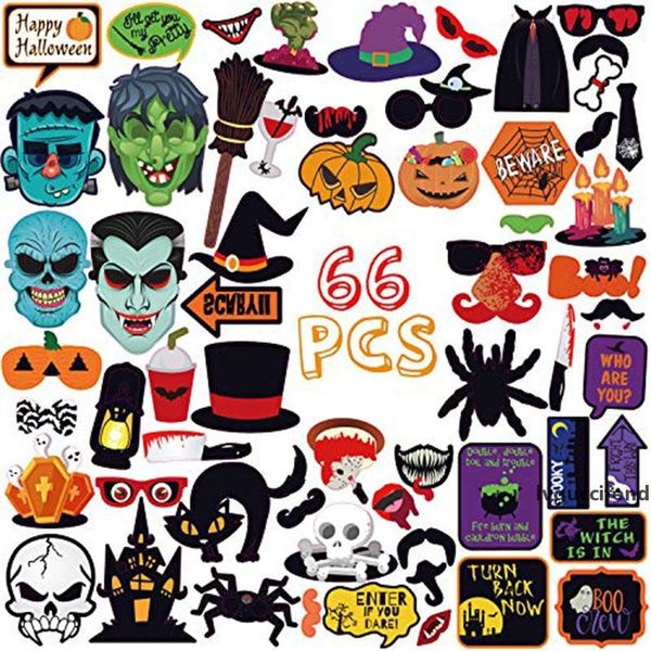 

a set of 66pcs 2019 new halloween party p props ghost festival funny horror decoration beard props party supplies ing