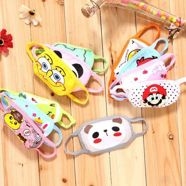 

cloth face masks kids face mask cubrebocas cute dust masks childrens baby mask cartoon warm pure cotton double dust mask youth newclipper vw, Black